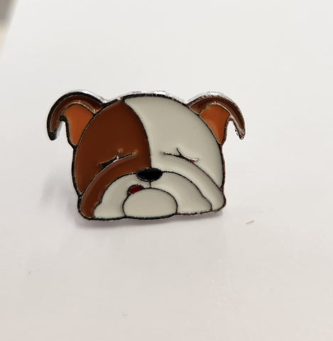 Mini Dog Head Brooch