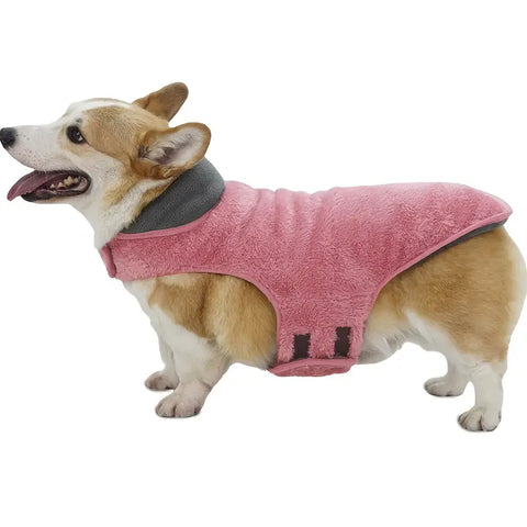 Pink Fleece Dog Coat