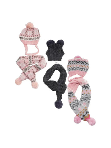 Dog Knitted Beanie and scarf