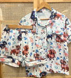 Playful Pyjama Set Floral Dachsund