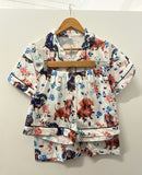 Playful Pyjama Set Floral Dachsund