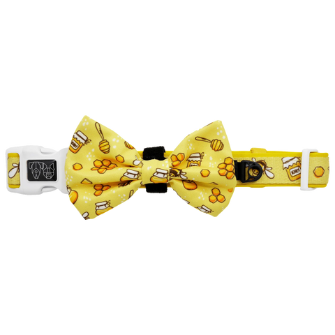 Bee-Hiving Dog Collar with Bow