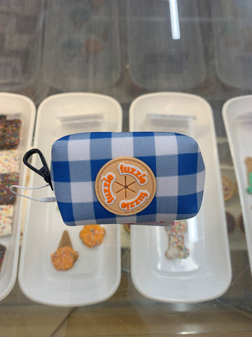 Fuzzie - poop bag holder - Blue Gingham