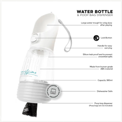 Drink Bottle with Bag Dispenser
