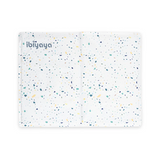 Colorful textured mat with 'ibiyaya' branding on a white background