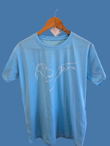 Doggie Fistbump - T-Shirt Blue
