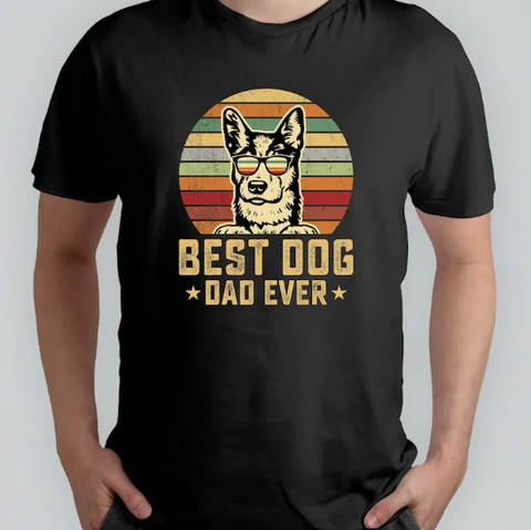 Best dog dad ever - mens shirt - The Flying Dog n Co
