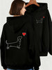 Ladies Cozy Hoodie - with cute dashshund on the front & Back