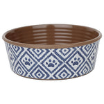 Barkley & Bella Bowl Melamine Paw Natural