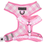 Pink Gingham Adjustable Harness - The Flying Dog n Co