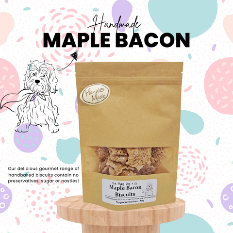 Maple Bacon Baked Dog treats Handmade