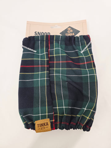 Pet Snood - Green Plaid