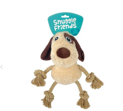 Snuggle Friends - Desmond dog with rope