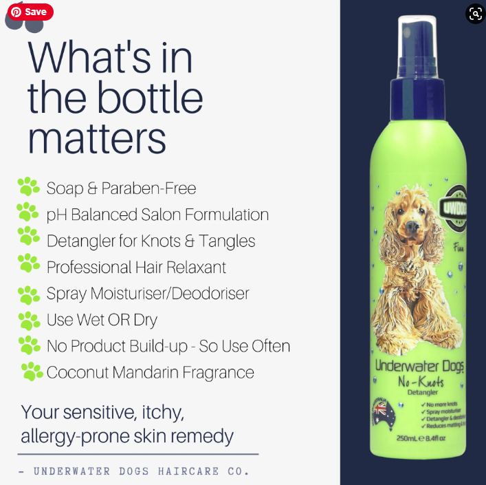 UWDogs Dogs No Knots Detangler The Flying Dog N Co uwdogs-dogs-no-knots-detangler-the-flying-dog-n-co