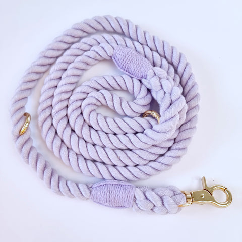 "Violetta" Purple - Luxe and Strong Rope Lead - The Flying Dog n Co