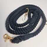 "Falcon" Grey - Luxe and Strong Rope Lead - The Flying Dog n Co
