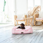 Pink polka dot comfort bed - The Flying Dog n Co